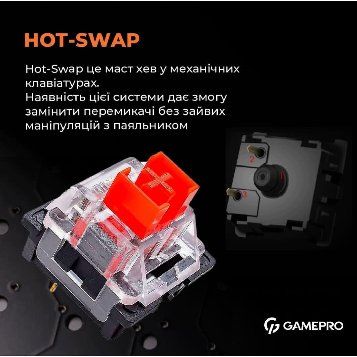Клавиатура GamePro MK160W Outemu Red Hot-Swap RGB USB White (MK160W)