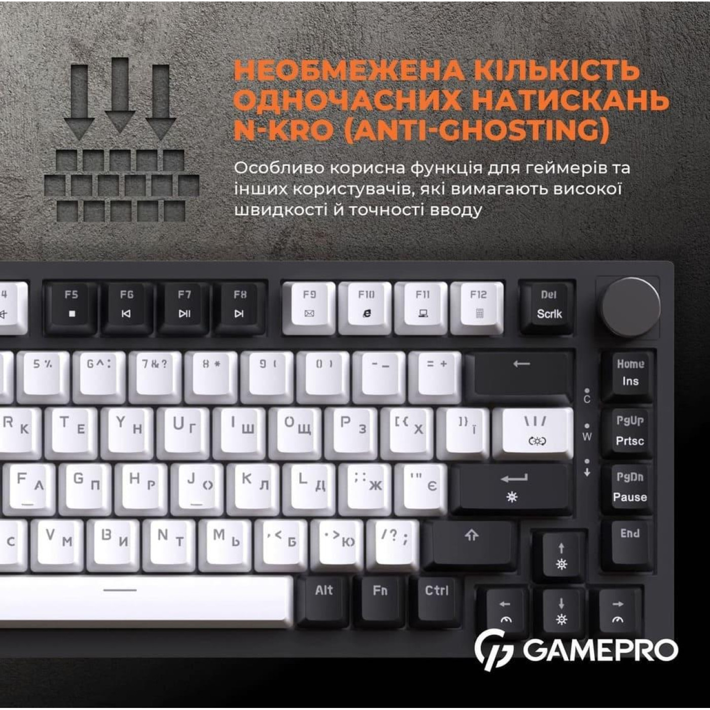 Клавиатура GamePro MK160B Outemu Red Hot-Swap RGB USB Black (MK160B) U1