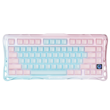 Клавіатура GravaStar Mercury K1 Lite 80keys BSUN Grey BT/WL/USB Aurora Mist (GSK1LITE_PM_MINT)