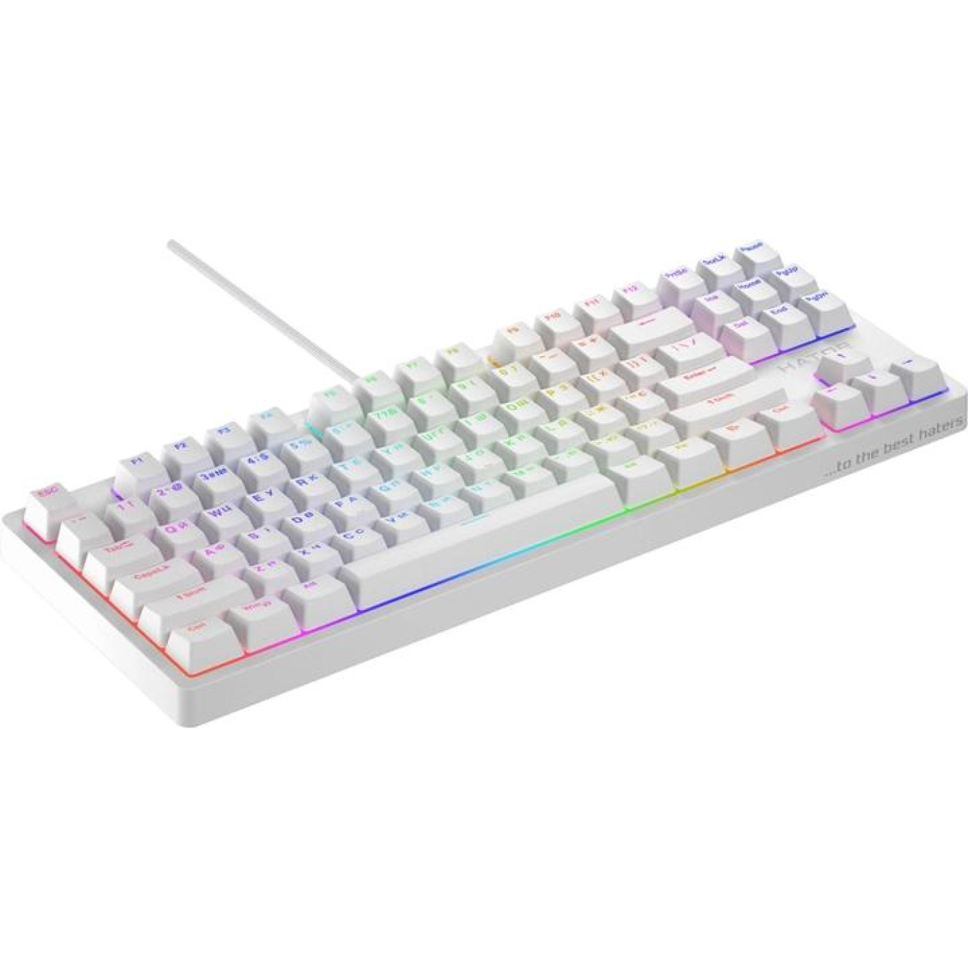 Клавіатура HATOR Rockfall 2 Optica TKL RGB USB White (HTK-731)