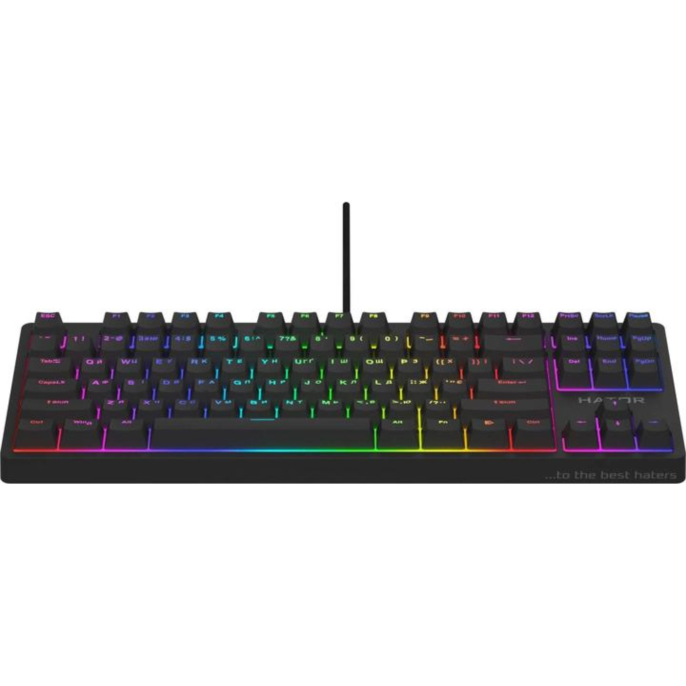 Клавиатура HATOR Rockfall 2 Optica TKL RGB USB Black (HTK-730)