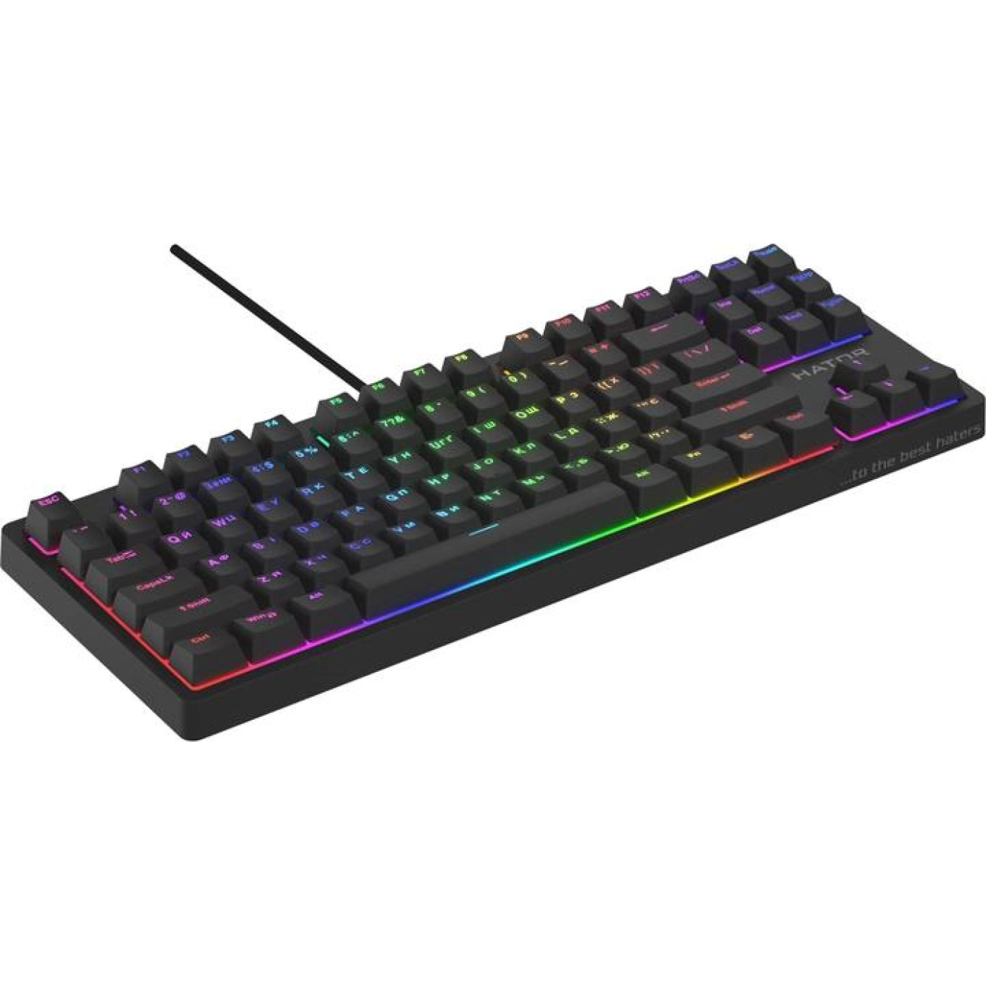 Клавиатура HATOR Rockfall 2 Optica TKL RGB USB Black (HTK-730)