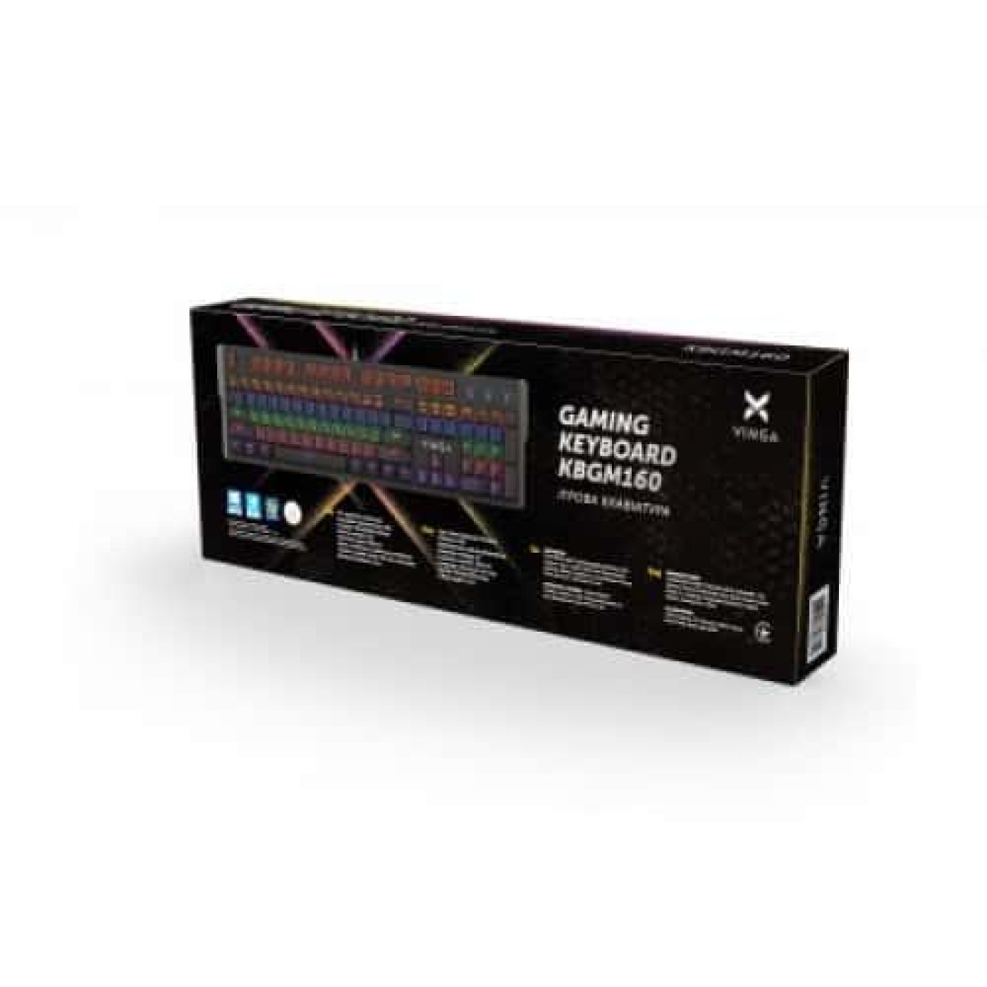 Клавіатура Vinga KBGM160 LED Outemu Blue USB Black (KBGM160V2 Black)