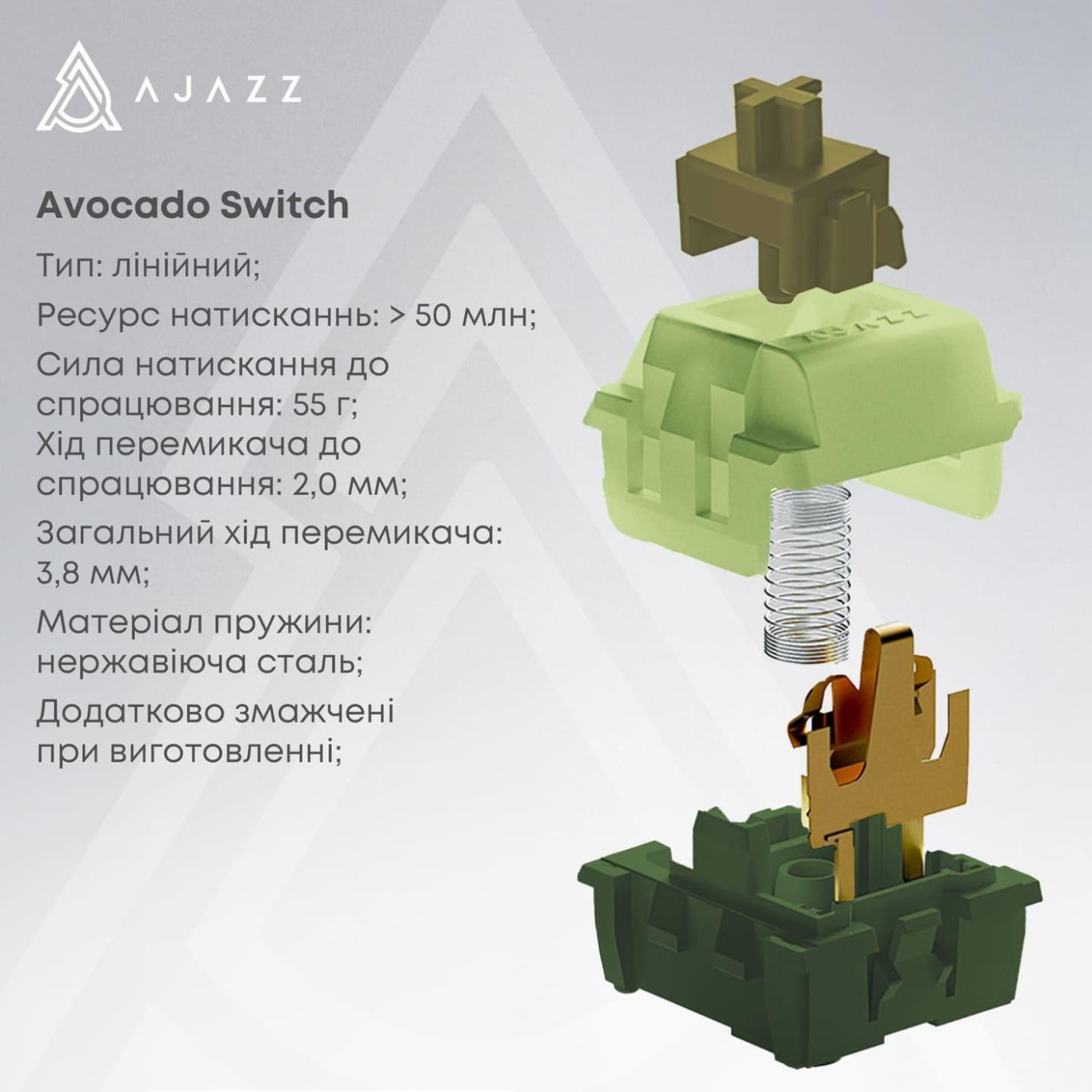 Клавіатура Ajazz AK820 MAX Avocado Switch Orange-White (AK820MAX-AS-OW)