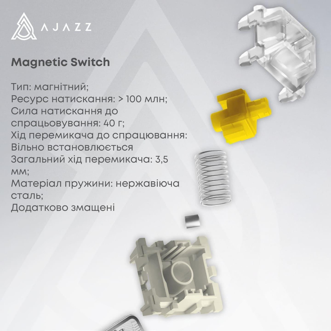 Клавіатура Ajazz AK680 MAX Magnetic switches Black Gray Yellow (AK680-M-BGY-AW)