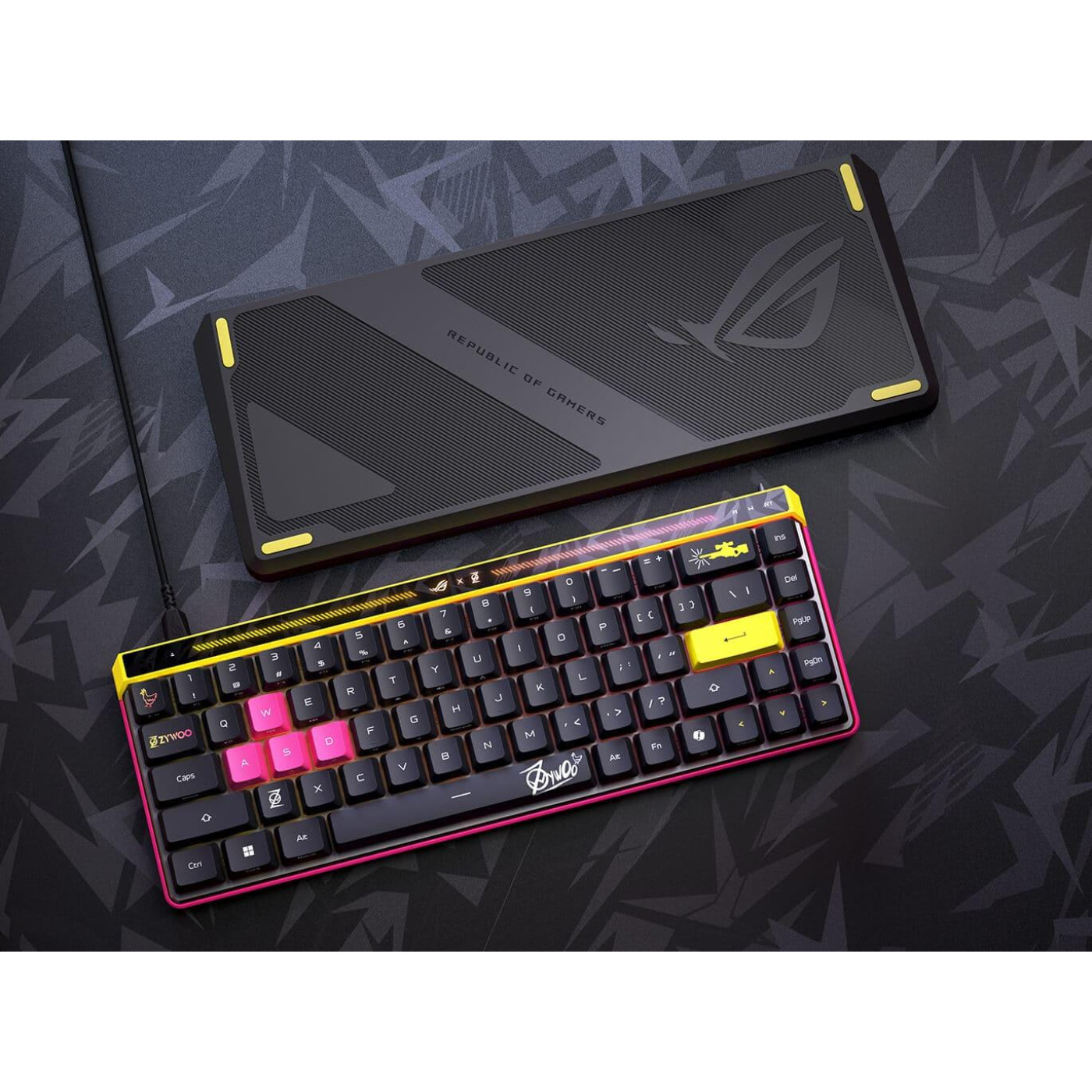 Клавіатура ASUS ROG Falchion Ace HFX 68key Magnetic Switches USB-A EN RGB (90MP04KE-BKUA20)