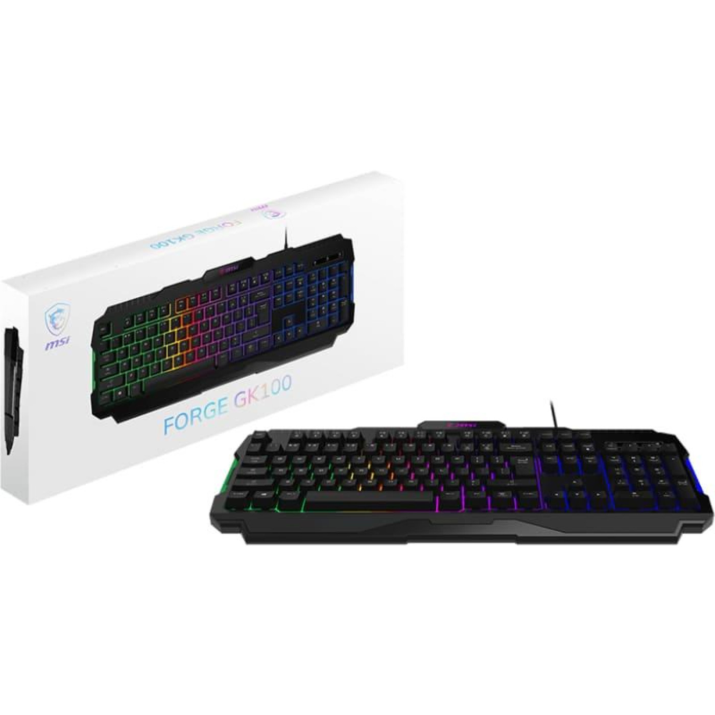 Клавіатура MSI FORGE GK100 Full Size EN/UA Black (S11-04UA221-HH9)