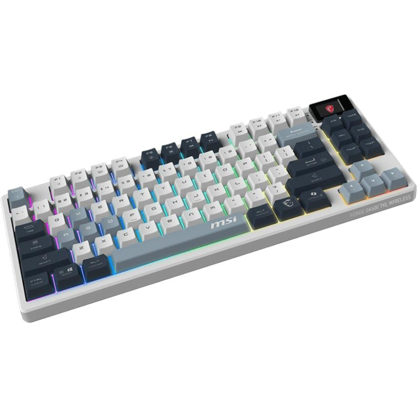 Клавіатура MSI FORGE GK600 TKL W SKY Wireless RGB EN/UA White (S11-43UAP01-HH9)