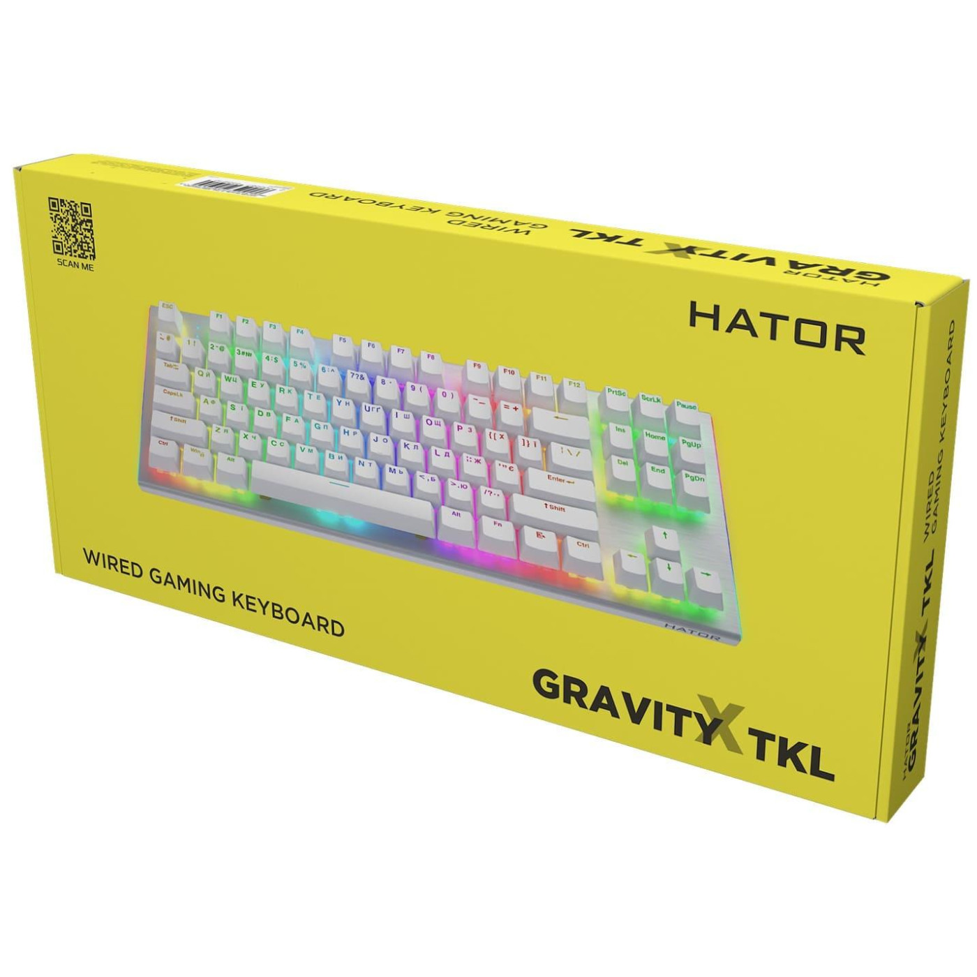 Клавіатура HATOR Gravity X TKL orange White (HTK551UA)