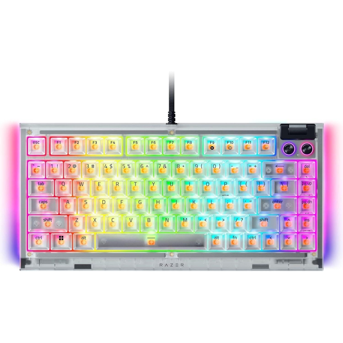 Клавіатура Razer BlackWidow V4 75% Compact Phantom White (RZ03-05003500-R3M1)