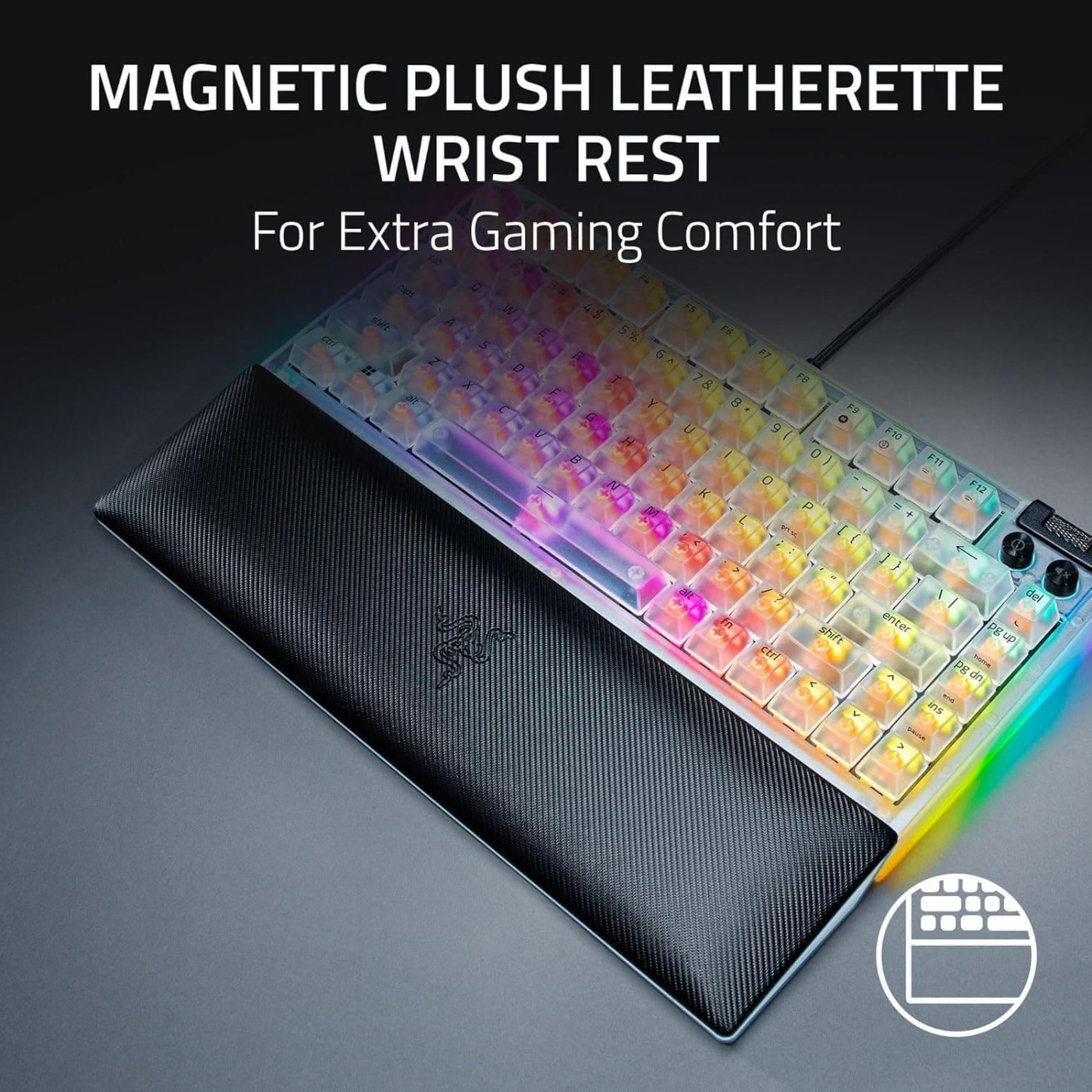 Клавіатура Razer BlackWidow V4 75% Compact Phantom White (RZ03-05003500-R3M1)