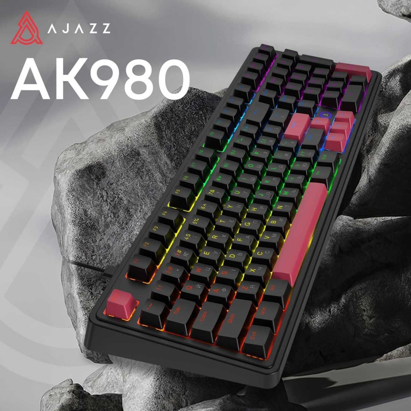 Клавиатура Ajazz AK980 Red switches Black Red (AK980-R-BR)