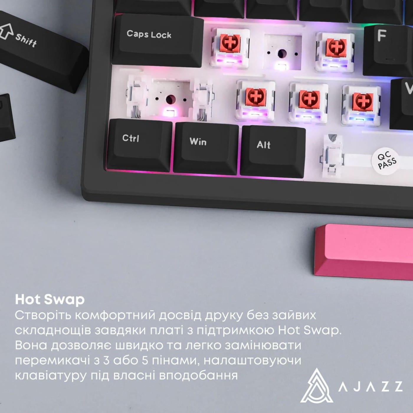 Клавиатура Ajazz AK980 Red switches Black Red (AK980-R-BR)