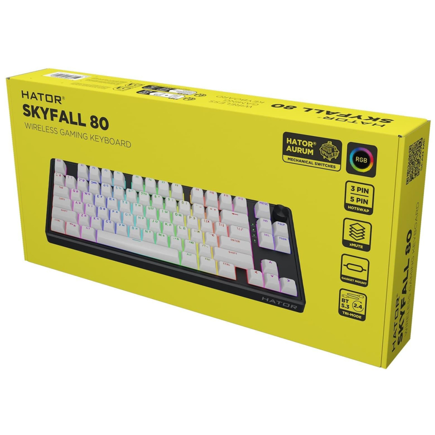 Клавиатура HATOR Skyfall 80 Wireless Black White (HTK3180UA)