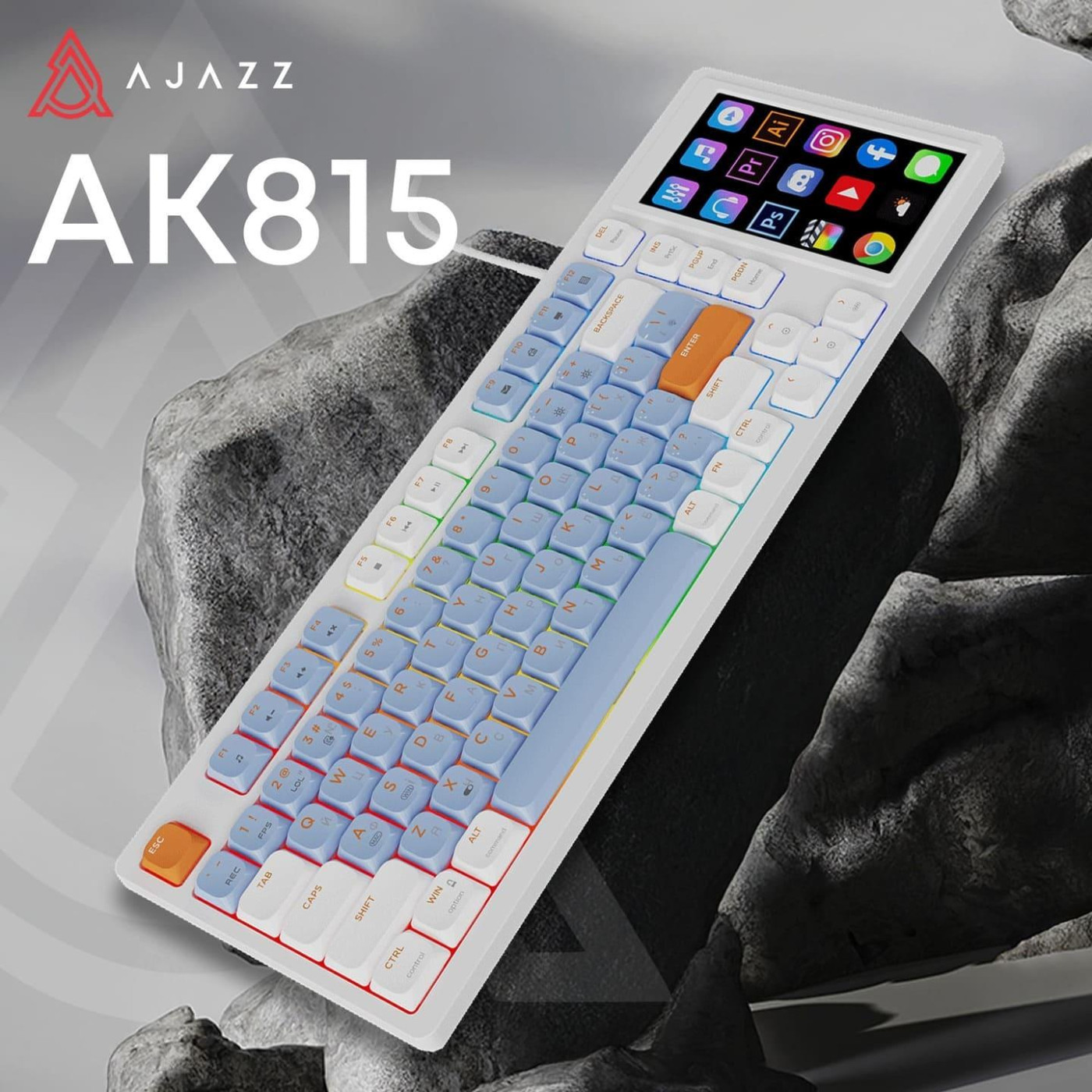 Клавіатура Ajazz AKP815 Red Switch RGB with 4.95
