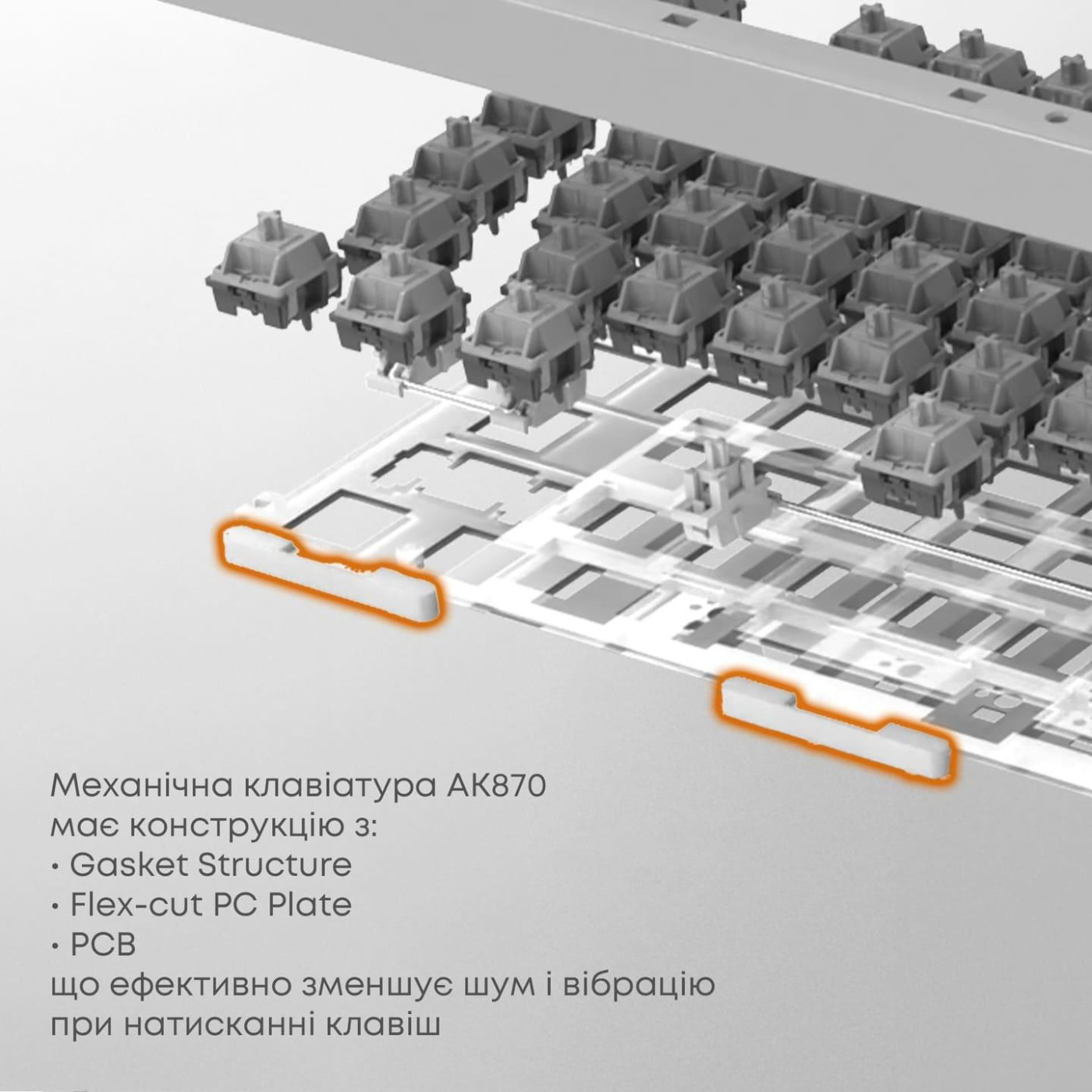 Клавіатура Ajazz AK870 PLUS Murad Switch Blue White Dark Blue 3 (AK870-MU-BWD)