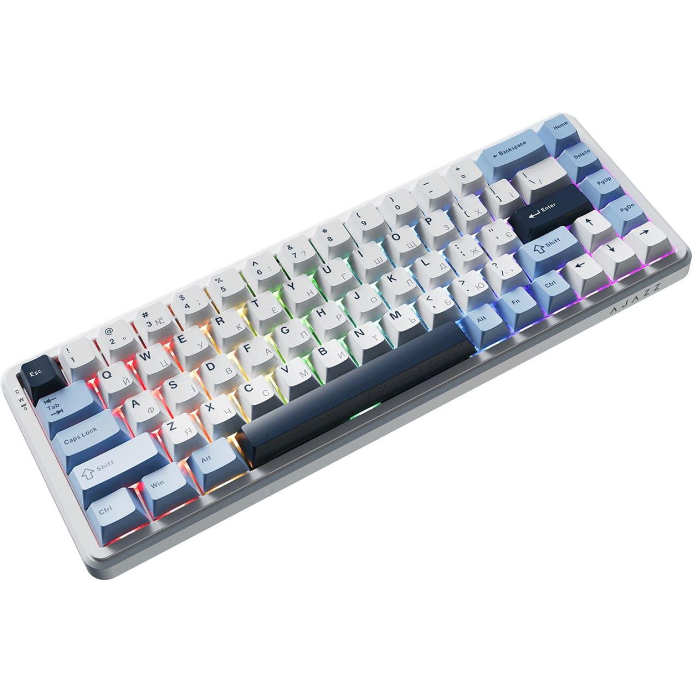 Клавіатура Ajazz AK680 MAX (8+8K) Magnetic Switch Blue White Dark Blue Keycaps (AK680-M-BWD-A)