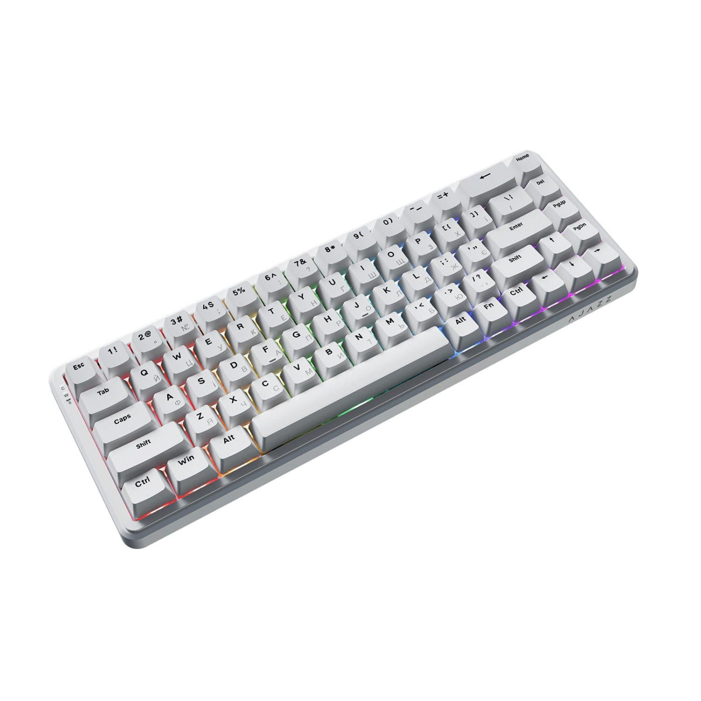 Клавіатура Ajazz AK680 MAX Magnetic Switch ABS White Keycaps RGB Aluminum Positioning Pl (AK680-WM-W-A)