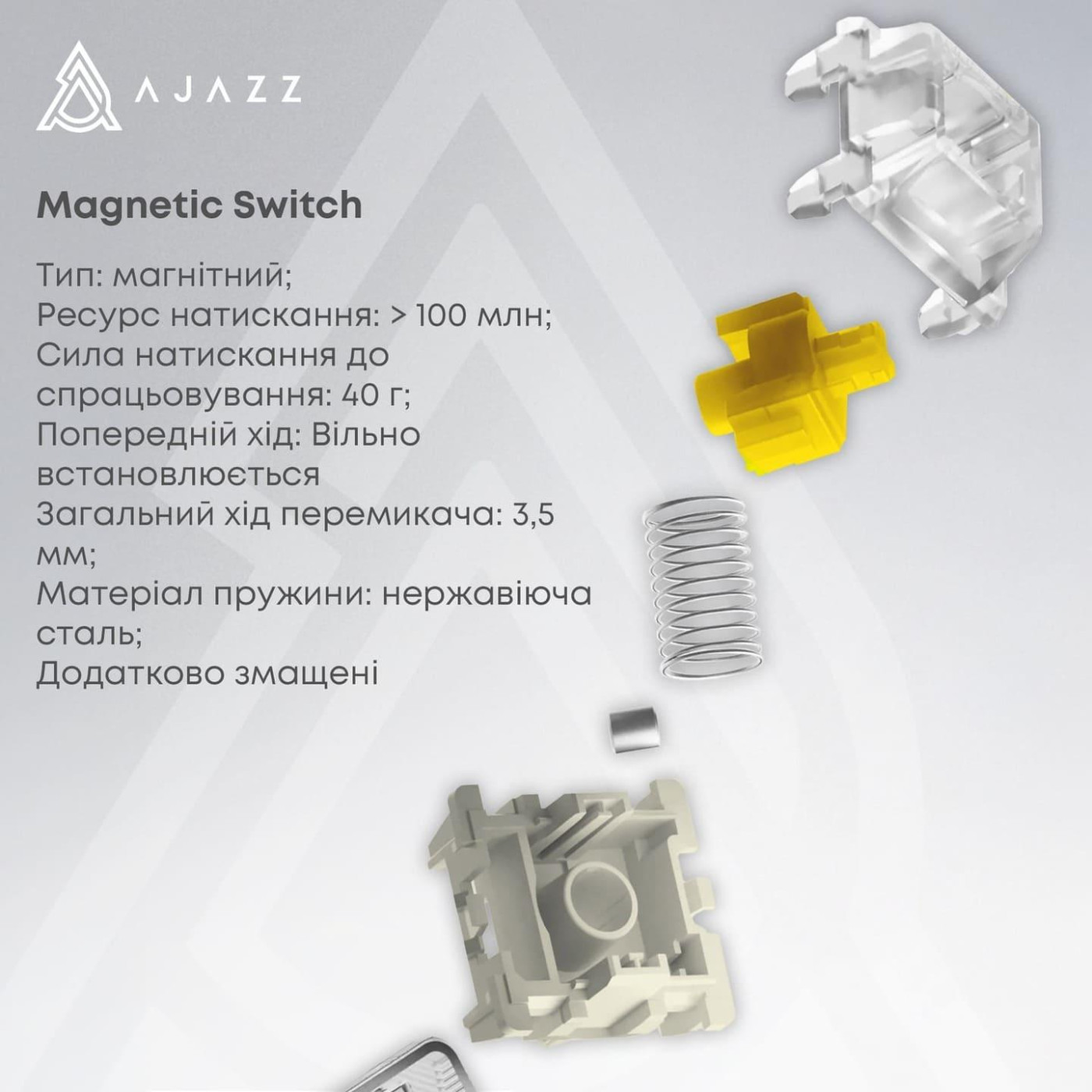 Клавіатура Ajazz AK680 MAX Magnetic Switch ABS White Keycaps RGB Aluminum Positioning Pl (AK680-WM-W-A)