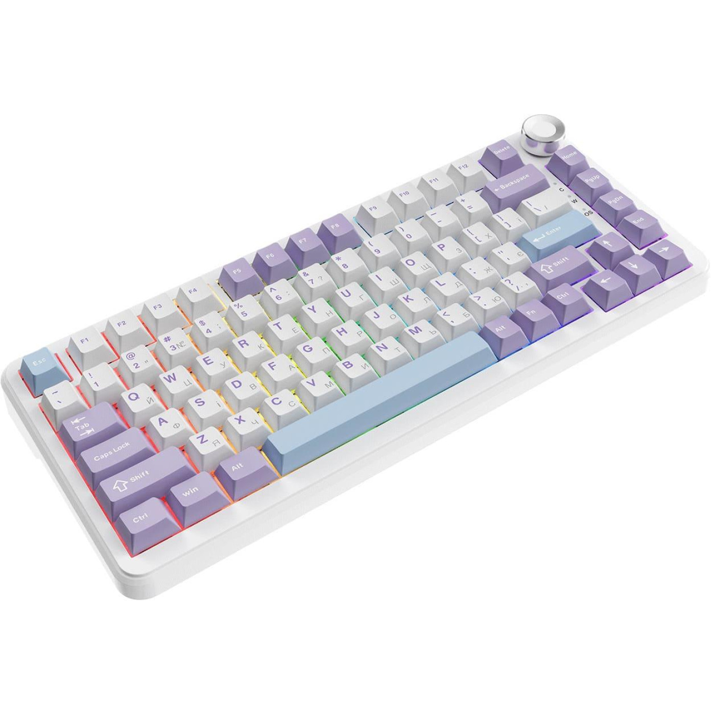 Клавіатура Ajazz AK820 MAX Magnetic switches Purple White Blue RGB (AK820MAX-WM-PWB)