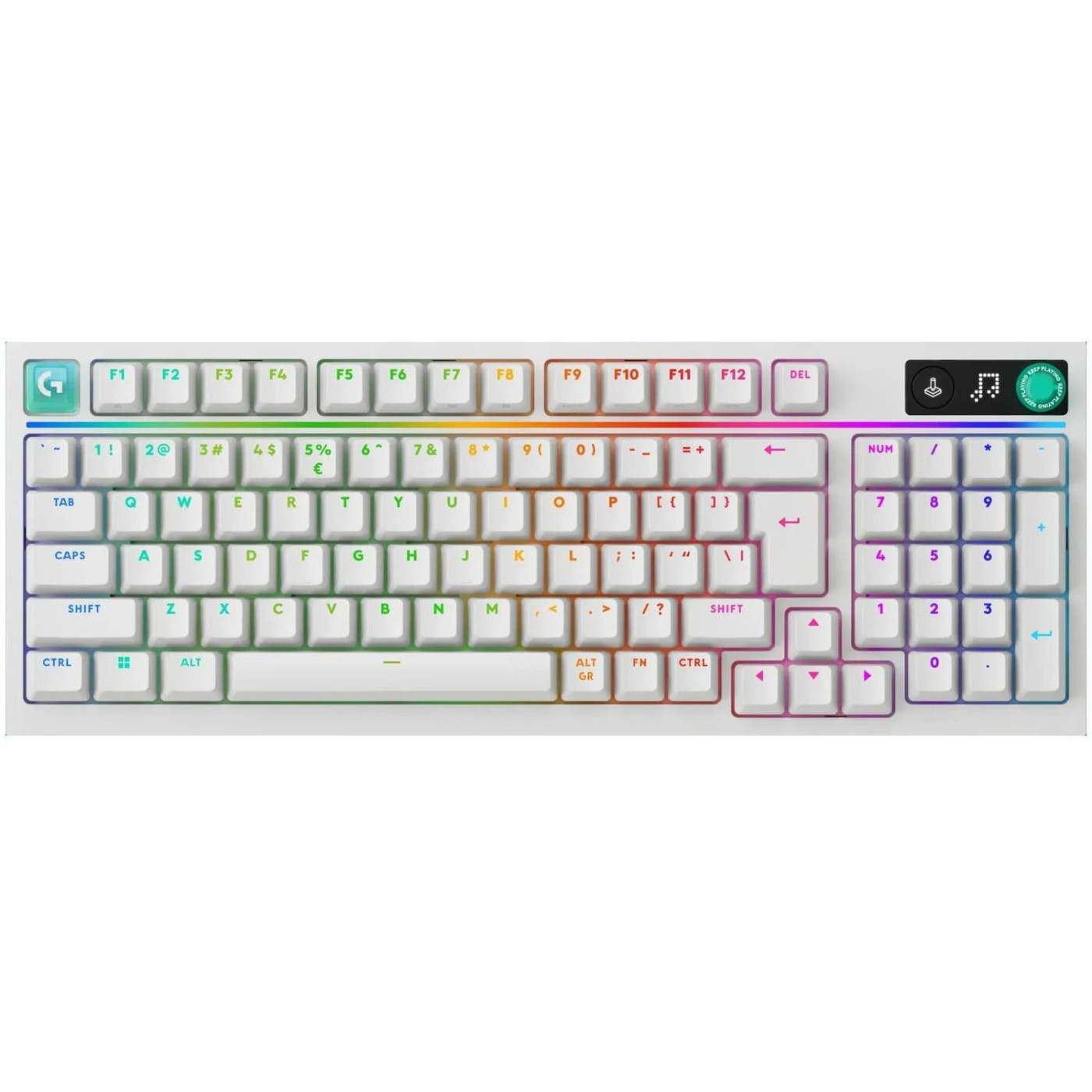Клавіатура Logitech G316 X 98 Tactile Wired Gaming Keyboard UKR White (920-014231)