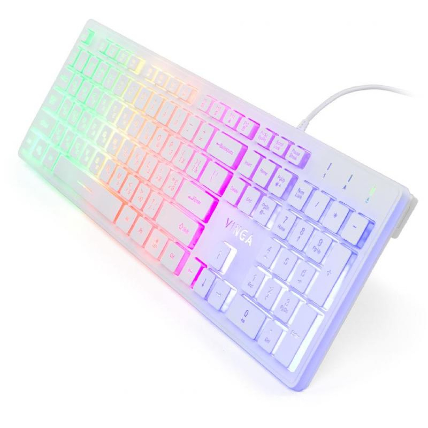 Клавіатура Vinga KB410 White (KB410 White)