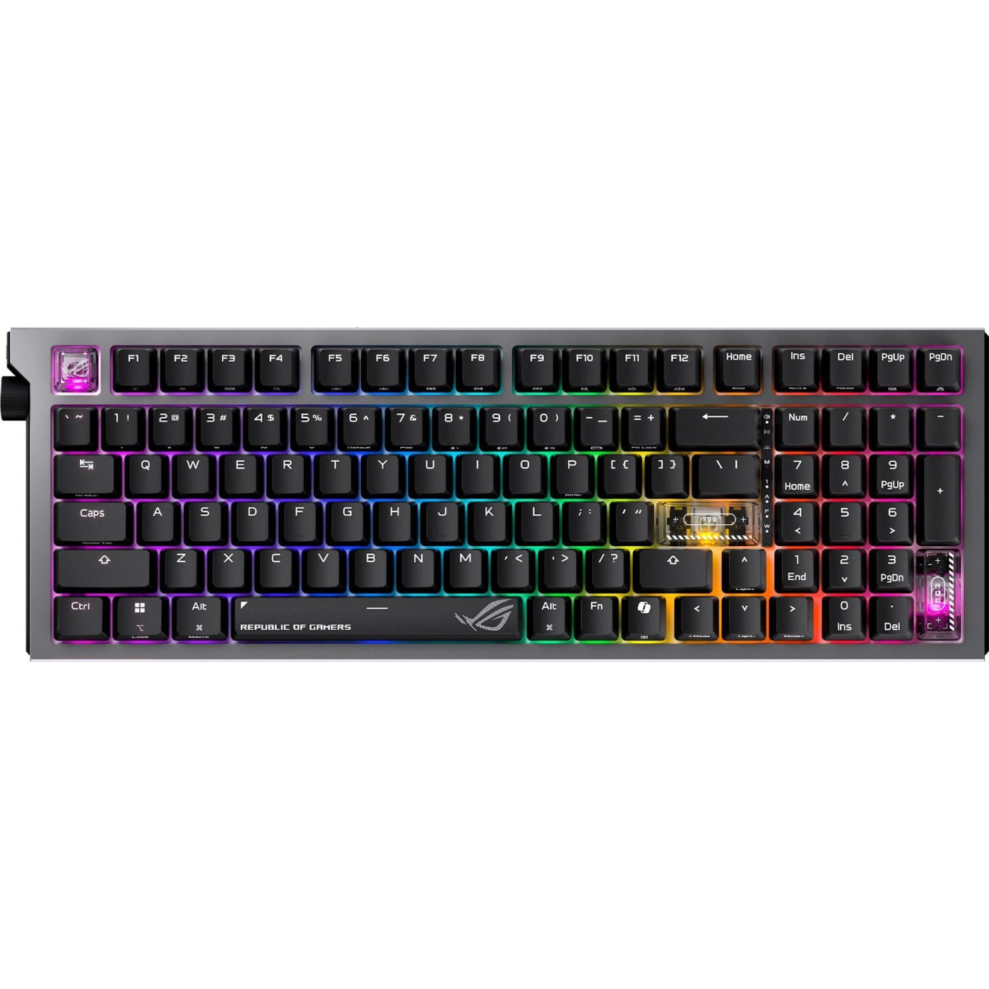 Клавіатура ASUS ROG Strix Morph 96 Wireless NX Snow V2 UKR Black (90MP04IF-BKMA03)