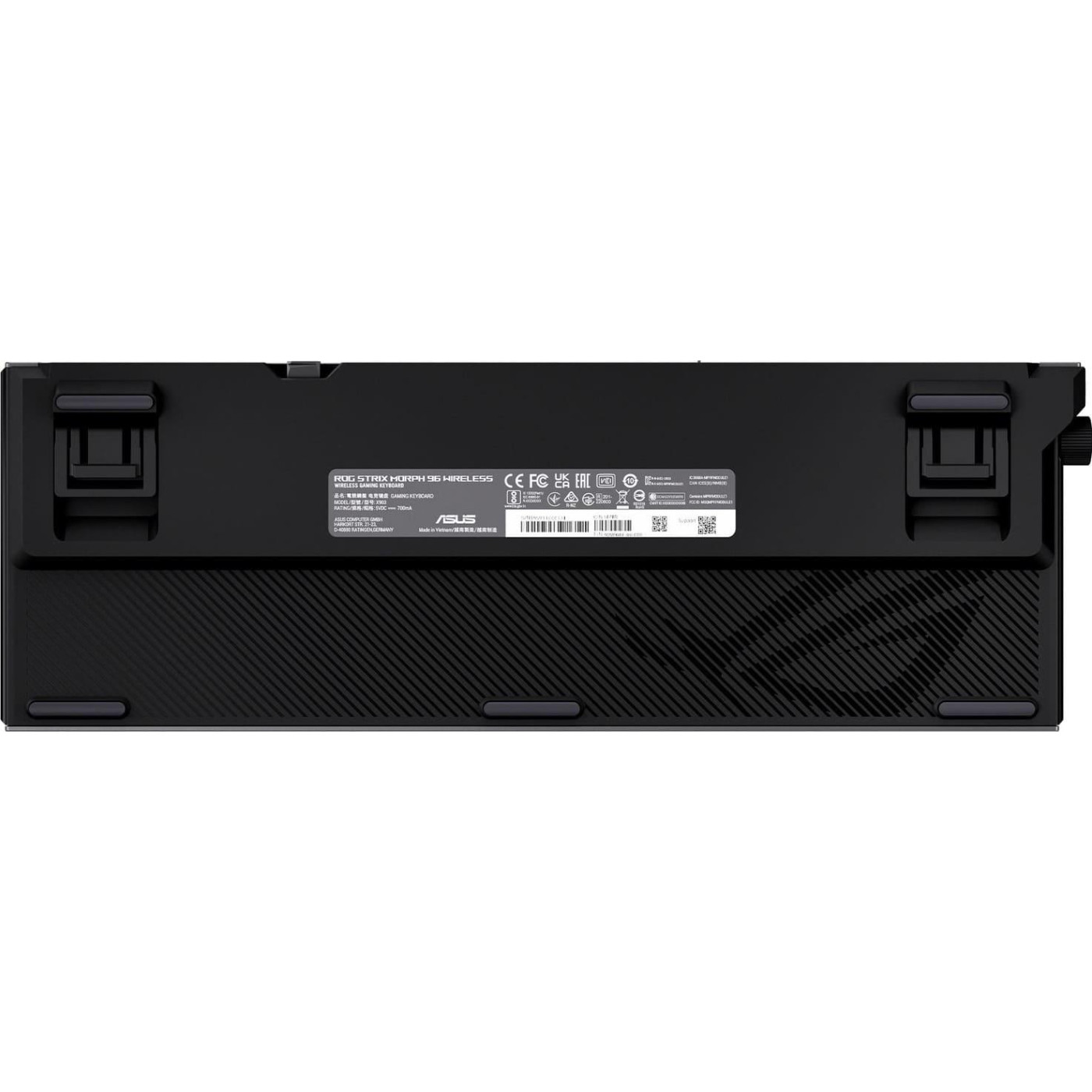 Клавіатура ASUS ROG Strix Morph 96 Wireless NX Snow V2 UKR Black (90MP04IF-BKMA03)