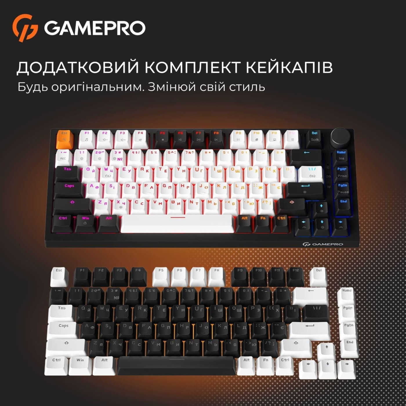 Клавіатура GamePro MK160 V2 Warden QLAB Sakura Black (MK160-V2-B-QS)