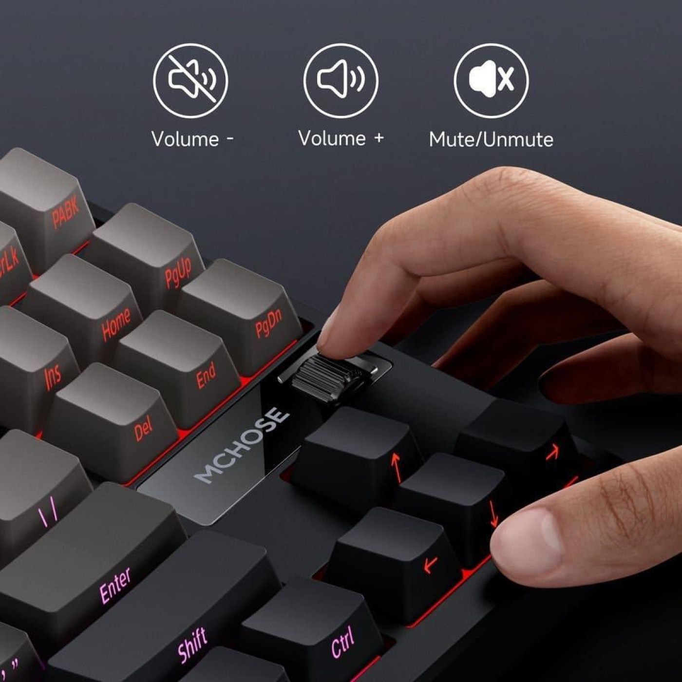 Клавиатура MCHOSE G87 RGB Mechanical Matcha Latte Switch V2 Wireless (MC-G87-17) Black/Pink (G-000003611)