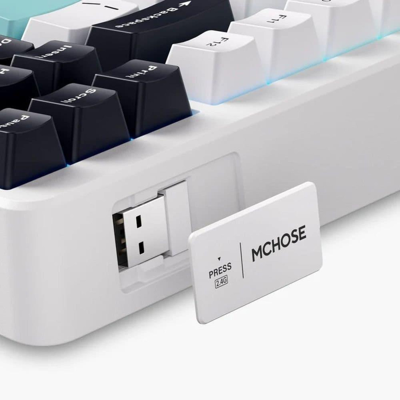 Клавиатура MCHOSE G87 RGB Mechanical Matcha Latte Switch V2 Wireless (MC-G87-17) Black/Pink (G-000003611)