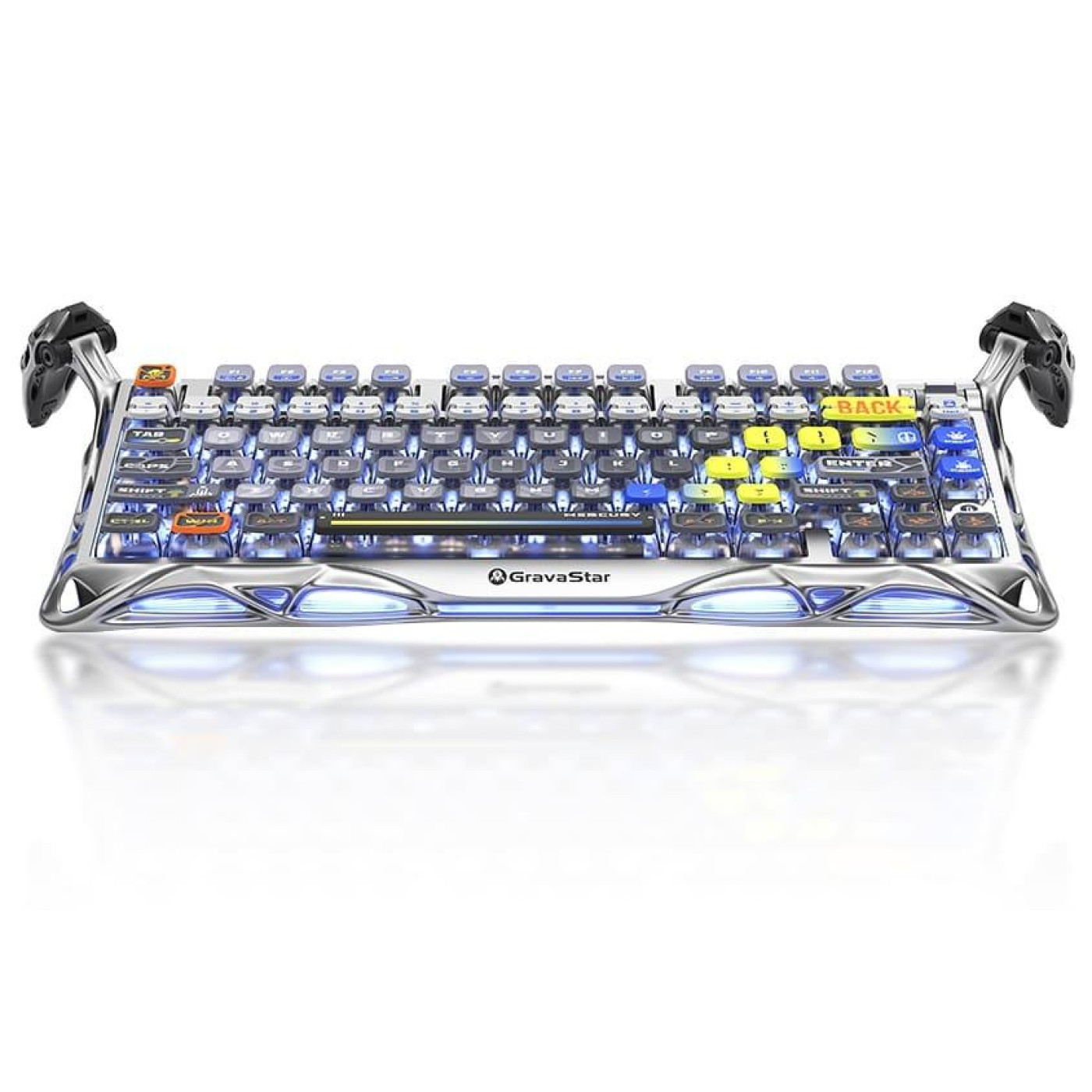 Клавиатура GravaStar Mercury K1 Pro 80keys Kailh Speedy Mint BT/WL/USB RGB Interstellar Silver (GSK1PRO_S_CGRY)