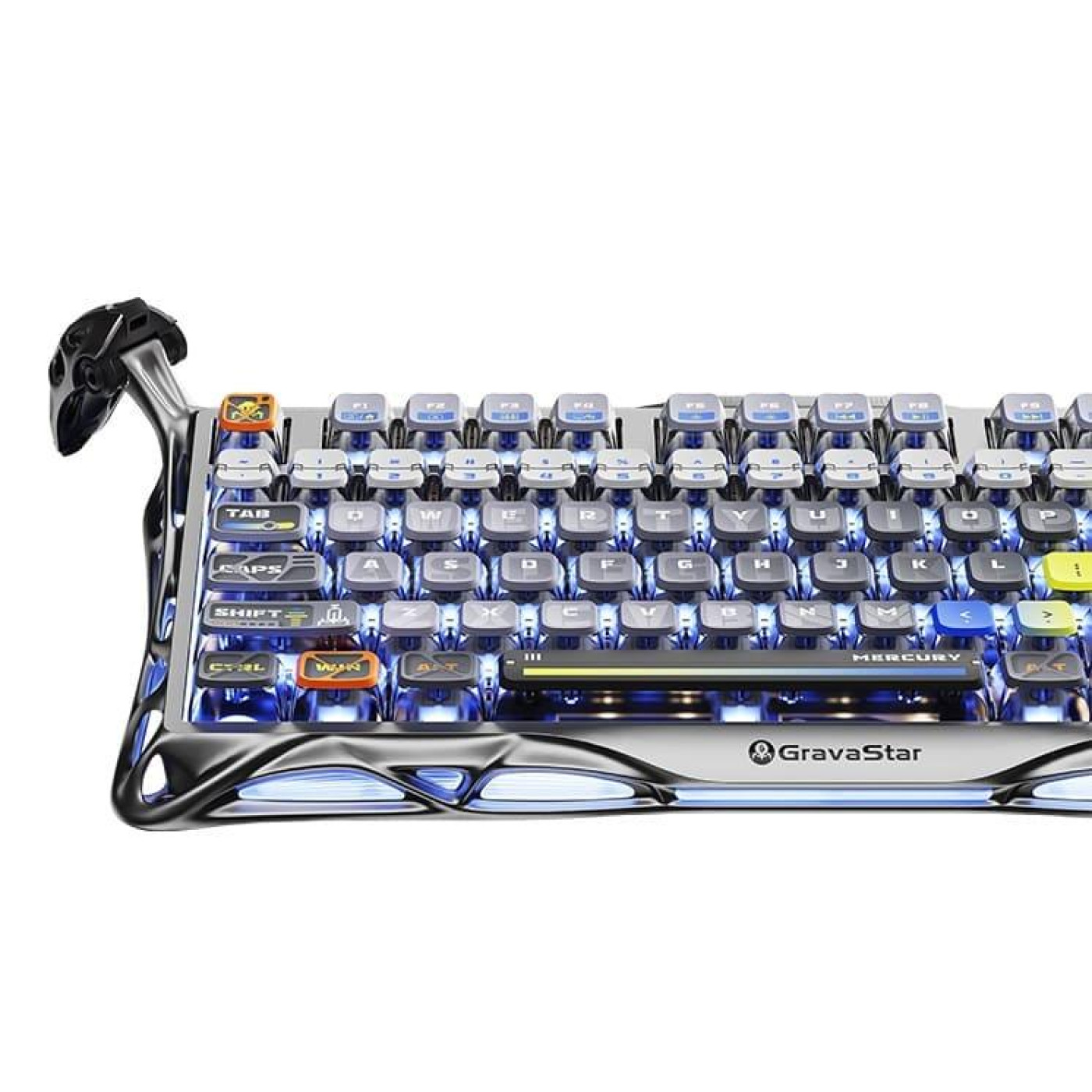 Клавиатура GravaStar Mercury K1 Pro 80keys Kailh Speedy Mint BT/WL/USB RGB Interstellar Silver (GSK1PRO_S_CGRY)