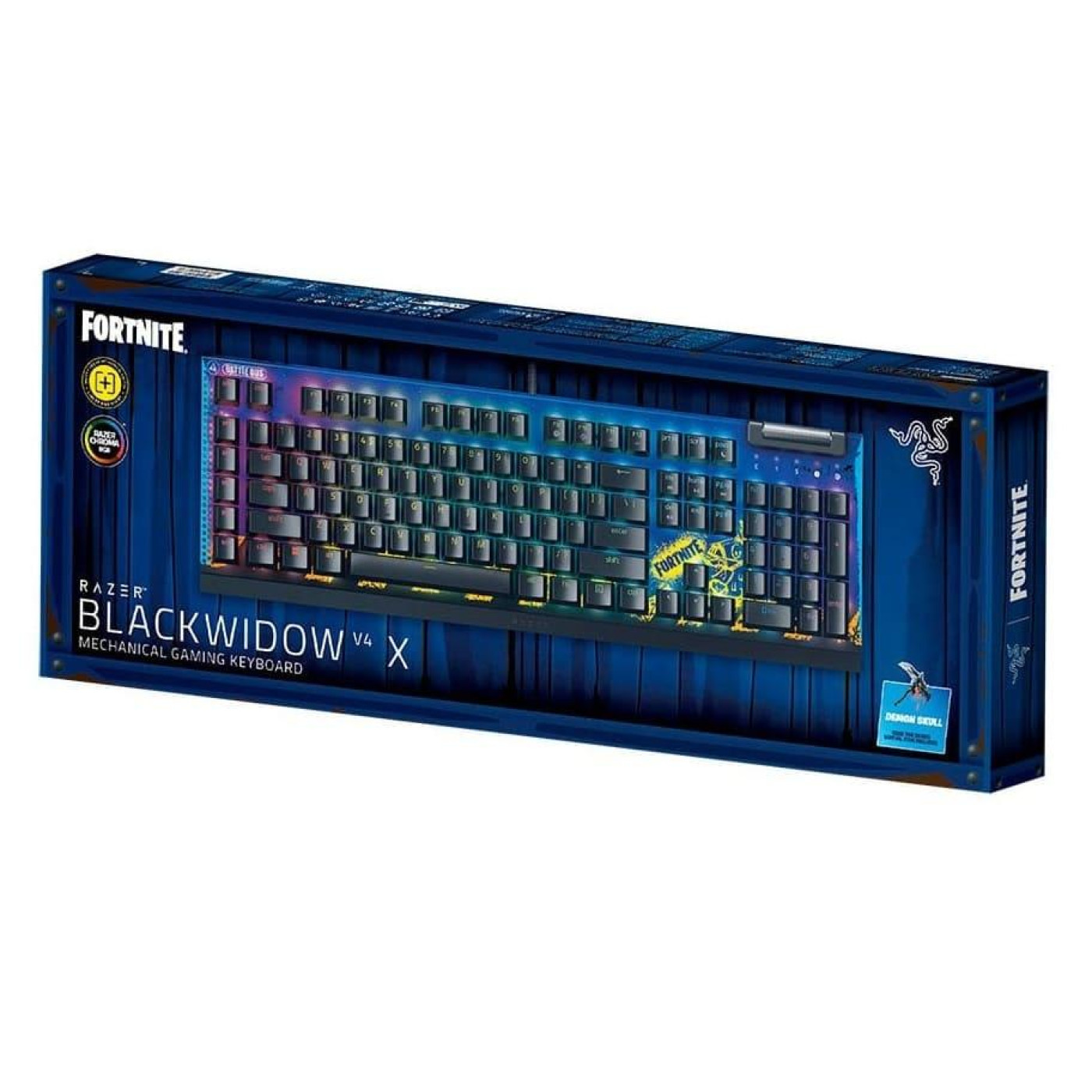 Клавіатура Razer BlackWidow V4 X Yellow Switch FORTNITE USB Black (RZ03-04703600-R3M1)