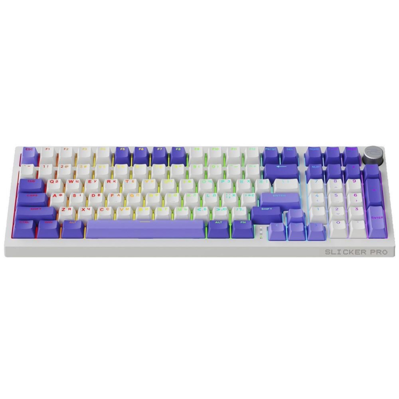 Клавіатура Proove Gaming Slicker Pro (Ukraine Layout) White Purple (WKSLP0022417)