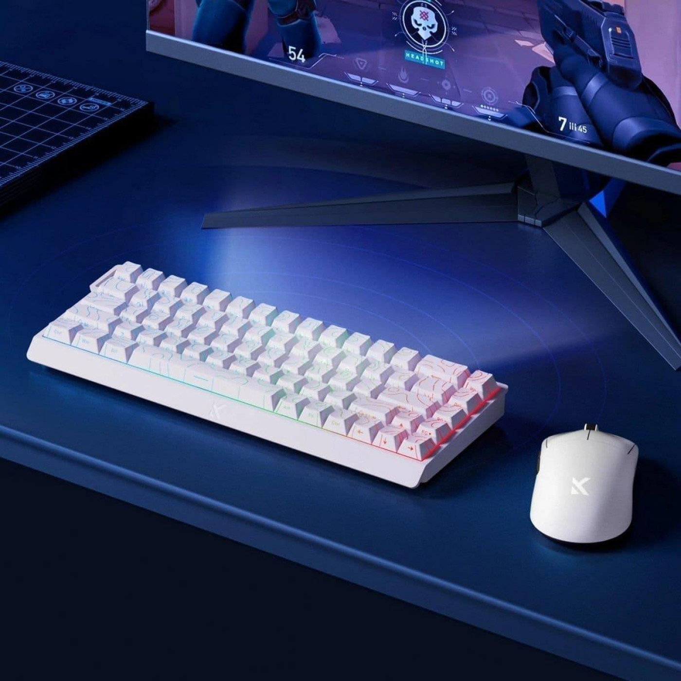 Клавиатура MCHOSE Ace 68 RGB TTC Dragon Lord Magetic Switch (MC-ACE68-32) White Topographic (G-000003845)