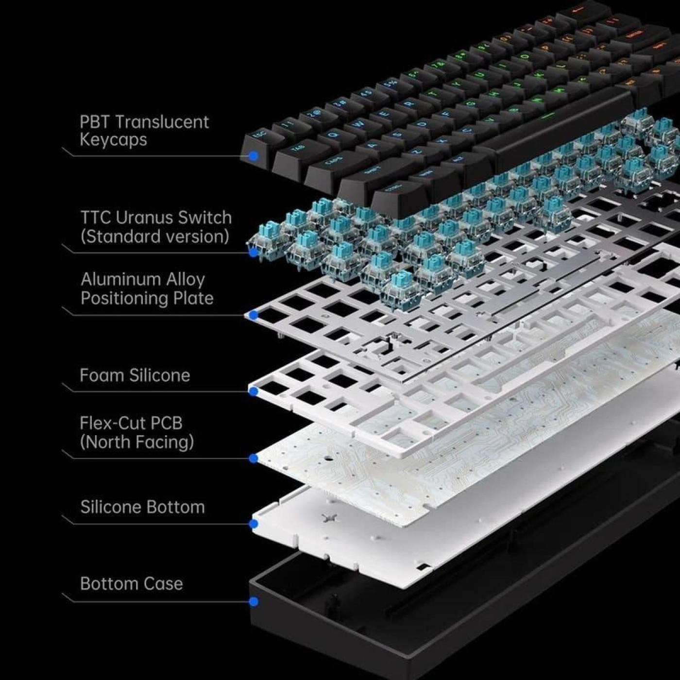 Клавиатура MCHOSE Ace 60 Pro RGB KTEK Magnetic Switch (MC-ACE60-4A) Black (G-000003614)