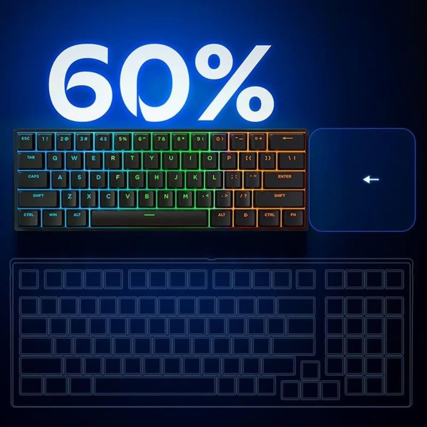 Клавиатура MCHOSE Ace 60 Pro RGB KTEK Magnetic Switch (MC-ACE60-4A) Black (G-000003614)