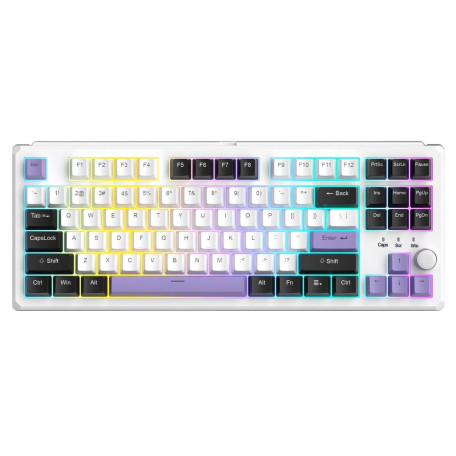 Клавіатура MageGee SKY 87 RGB Ivory White Switch Wireless (6971969728486-UA) Ice Purple (G-000003959)