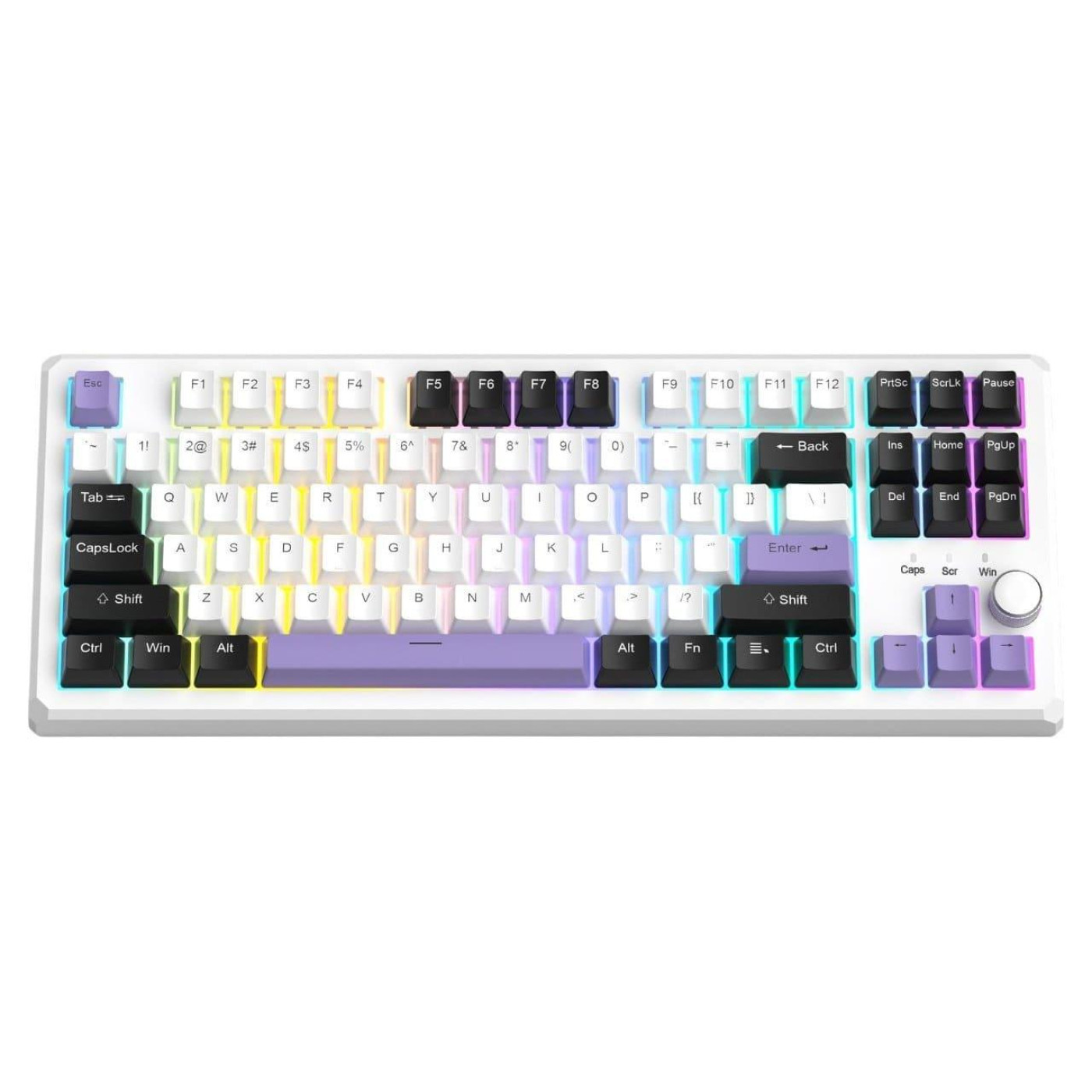 Клавиатура MageGee SKY 87 RGB Ivory White Switch Wireless (6971969728486-UA) Ice Purple (G-000003959)