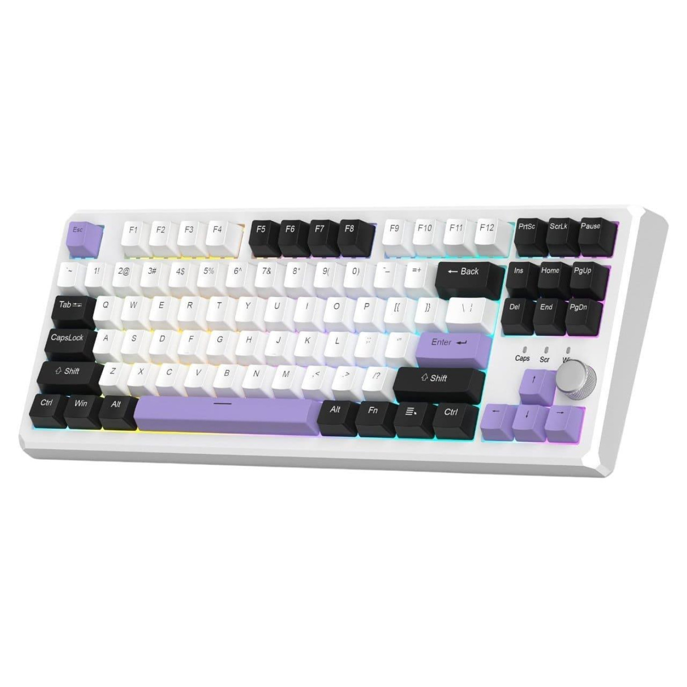 Клавиатура MageGee SKY 87 RGB Ivory White Switch Wireless (6971969728486-UA) Ice Purple (G-000003959)