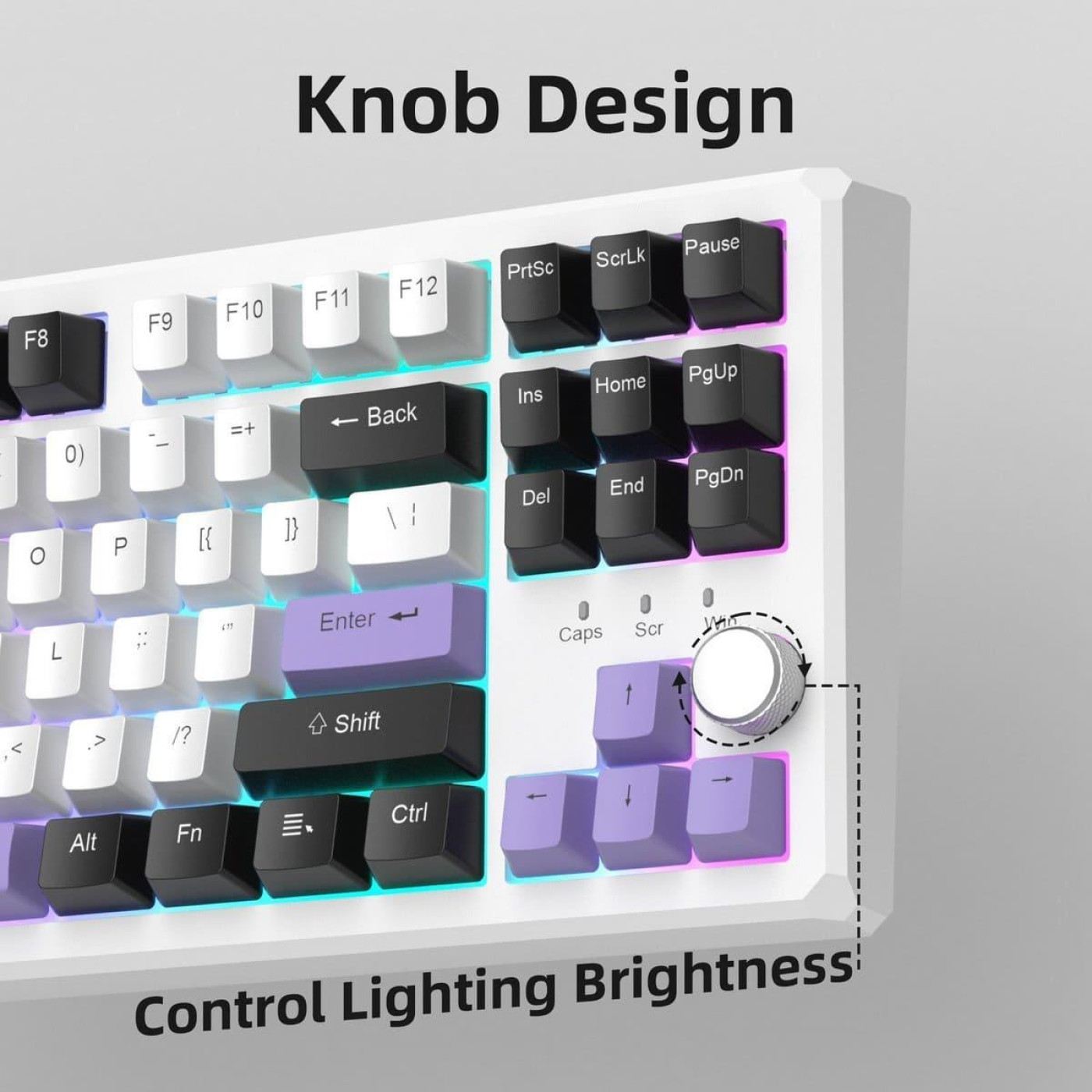 Клавиатура MageGee SKY 87 RGB Ivory White Switch Wireless (6971969728486-UA) Ice Purple (G-000003959)