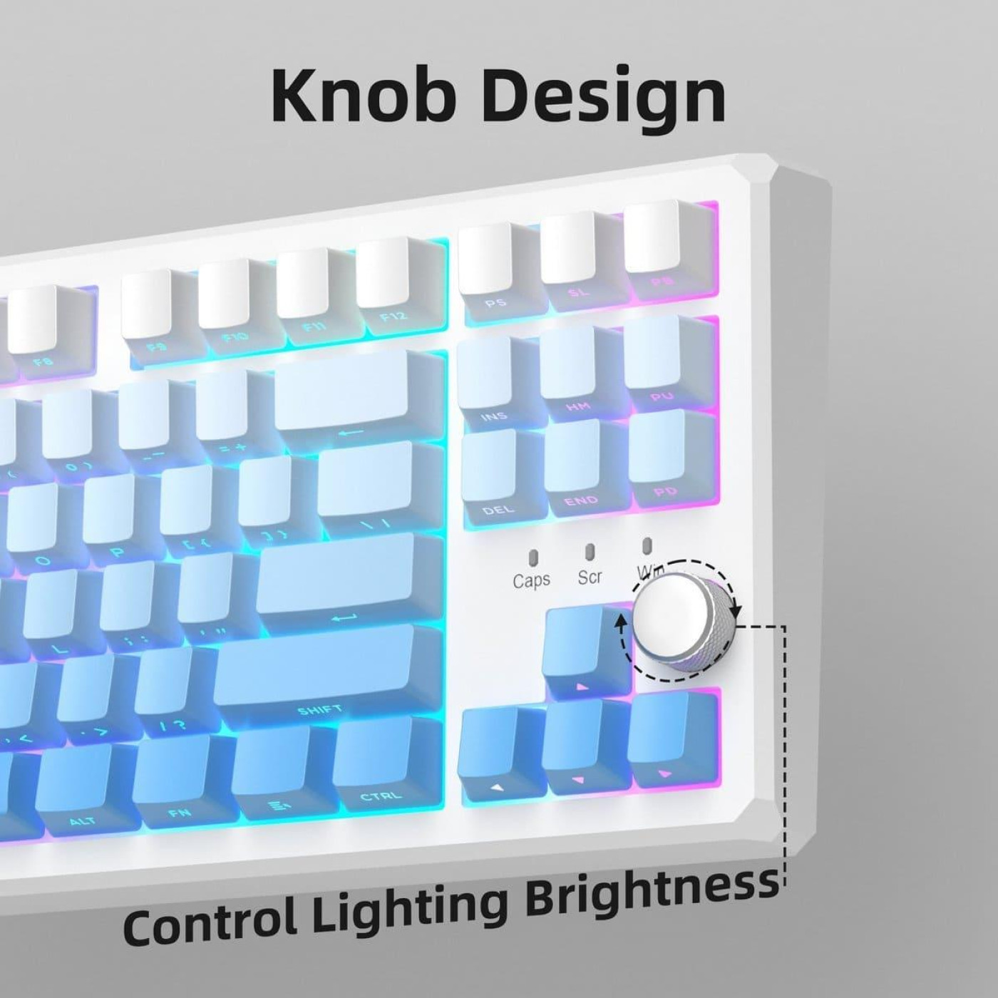 Клавиатура MageGee SKY 87 RGB Blue Whale Switch Wireless (6971969728509) White/Blue Gradient (G-000003958)