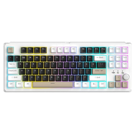 Клавіатура MageGee SKY 87 RGB Blue Whale Switch Wireless (6971969728493-UA) Mocha Brown (G-000003957)