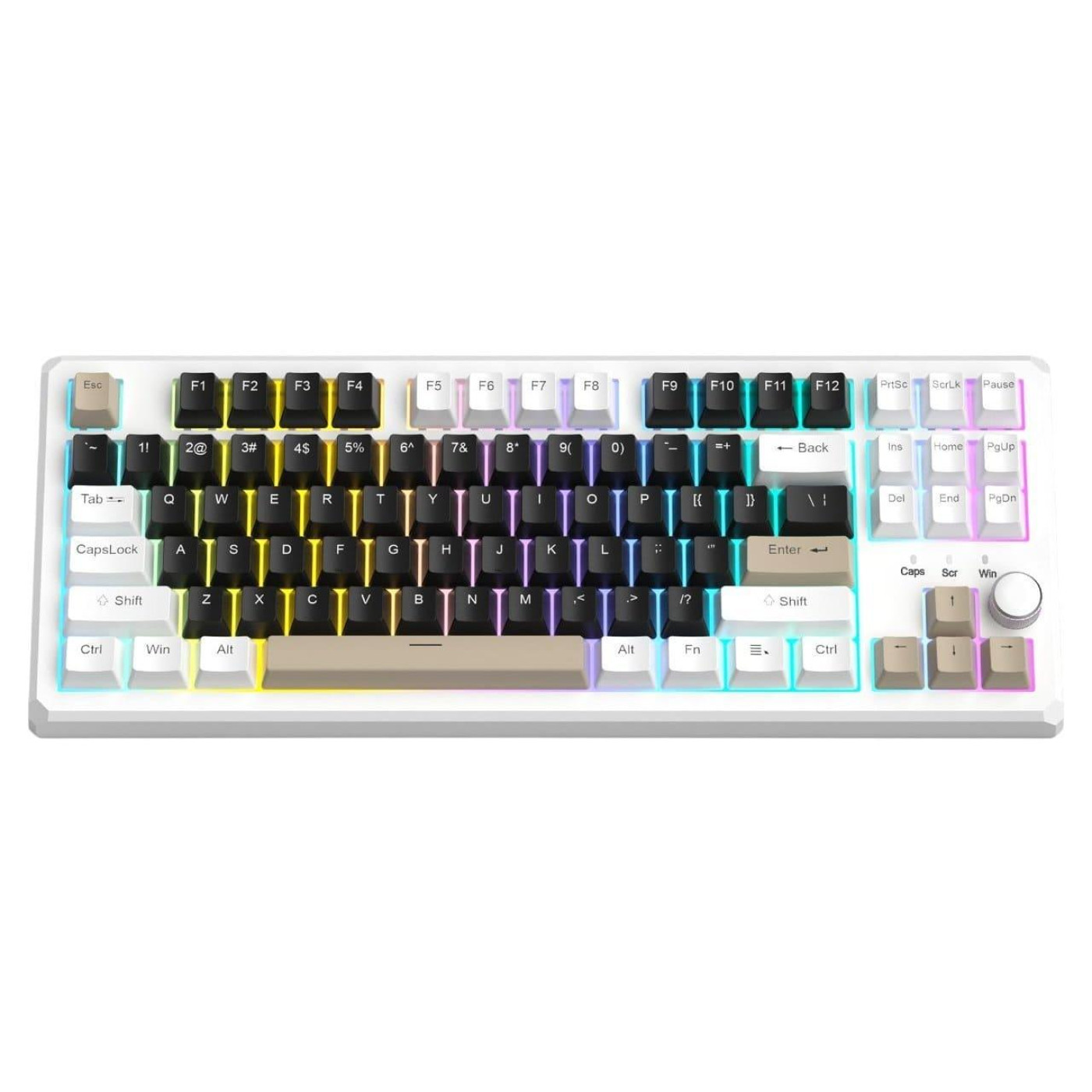 Клавиатура MageGee SKY 87 RGB Blue Whale Switch Wireless (6971969728493-UA) Mocha Brown (G-000003957)