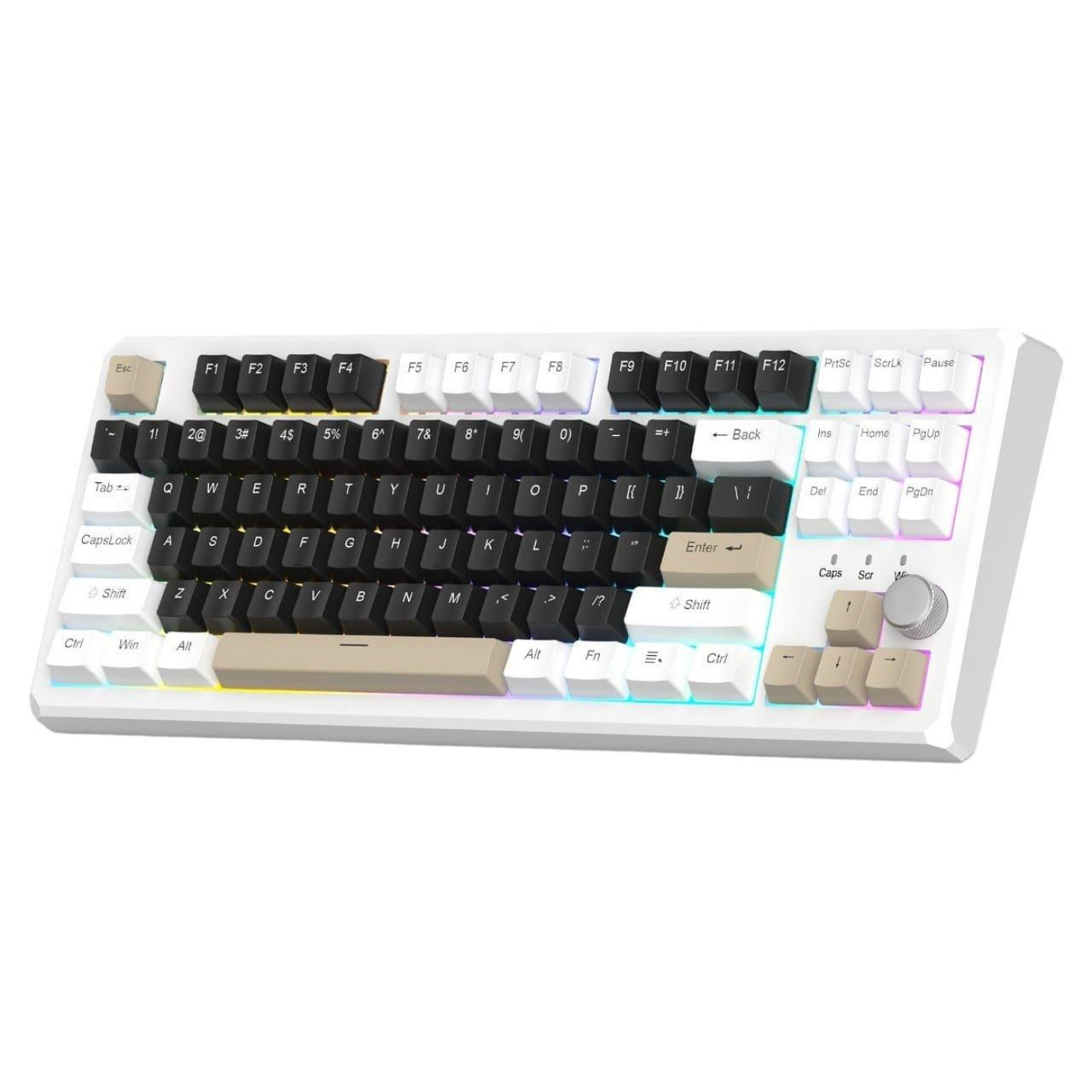 Клавиатура MageGee SKY 87 RGB Blue Whale Switch Wireless (6971969728493-UA) Mocha Brown (G-000003957)