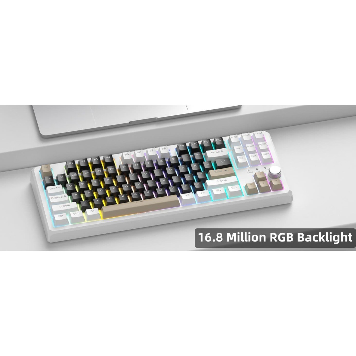 Клавиатура MageGee SKY 87 RGB Blue Whale Switch Wireless (6971969728493-UA) Mocha Brown (G-000003957)