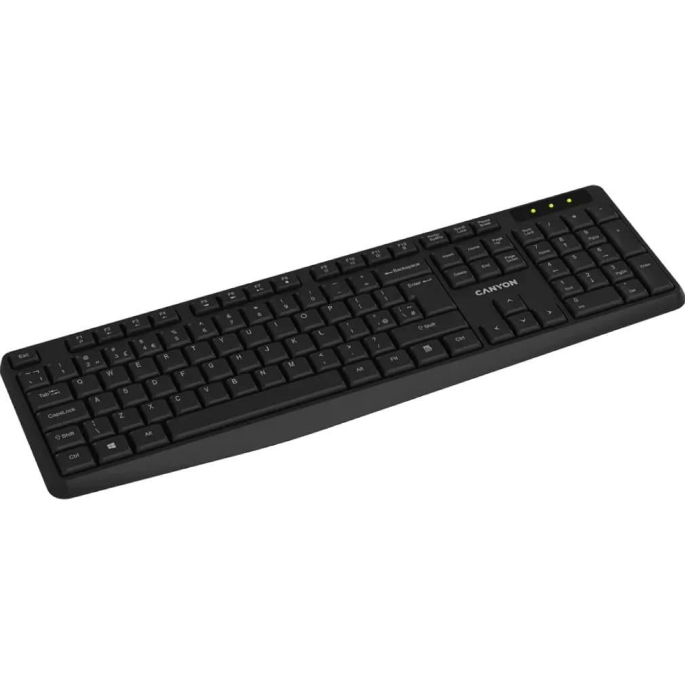 Клавіатура Canyon KB-W01 Wireless Black (CNE-CKEYW01)