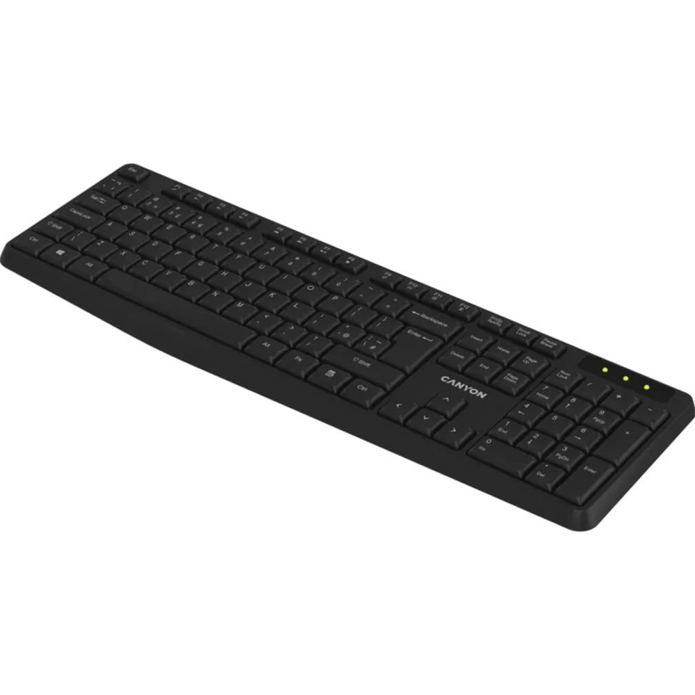 Клавіатура Canyon KB-W01 Wireless Black (CNE-CKEYW01)