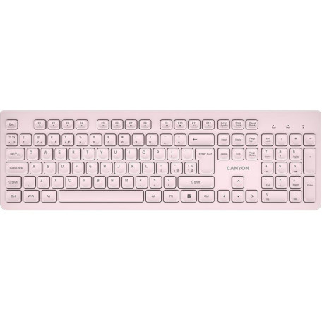Клавіатура Canyon HKB-W01 UK/US AAA Wireless Beige (CNS-HKBW01BG)